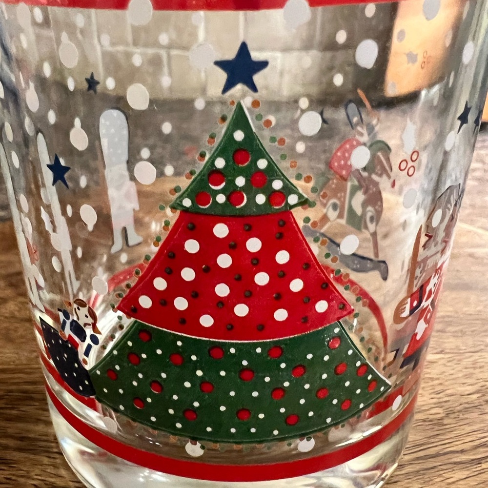 Holiday Joy Christmas glass